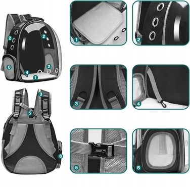 Транспортувальний рюкзак-переноска для котів та собак: ергономіка та безпека для подорожей