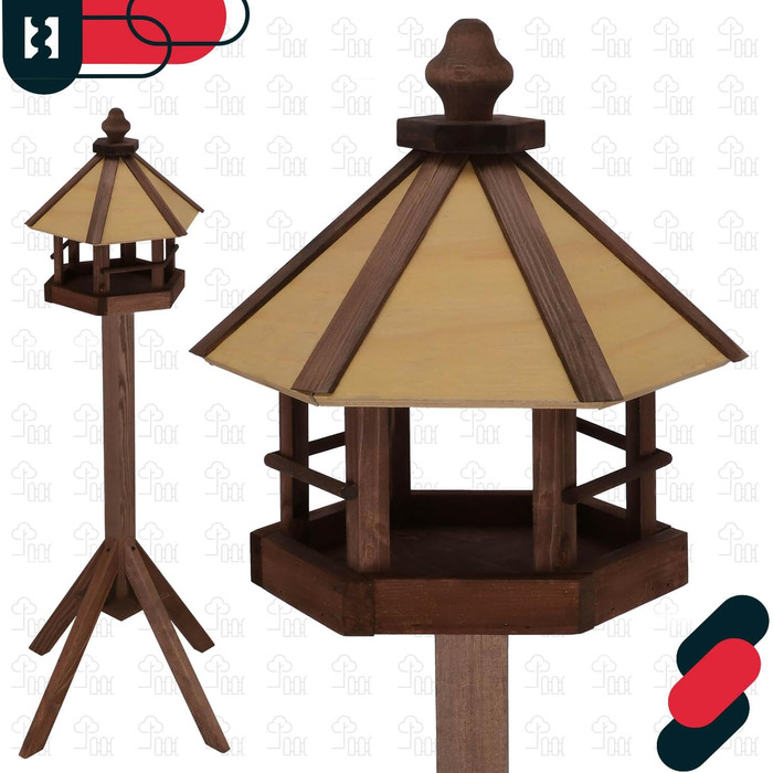 Годівниця для птахів KOTARBAU® з підставкою 310 x 1120 мм + корм 0,5 кг. Годівниця для птахів, вологостійка, для балкона, годівниця-парасолька