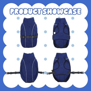 Тепла зимова куртка для собак Dacke Hundemante, XS, темно-синій: надійна захист та видимість