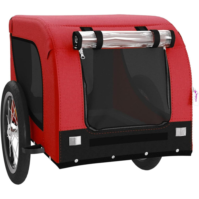 Причіп для велосипеда ARKEM для собак, червоно-чорний, з оксфордської тканини та металу