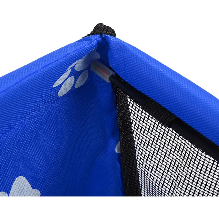 Переноска для тварин з принтом лап, складана переноска для собак з тканини, миється, з ременями безпеки та підставкою - Комфортна та безпечна для авто та подорожей (Сіра підставка з лапами, Сира підставка з лапами з відбитком лапи, Синя підставка з лапами