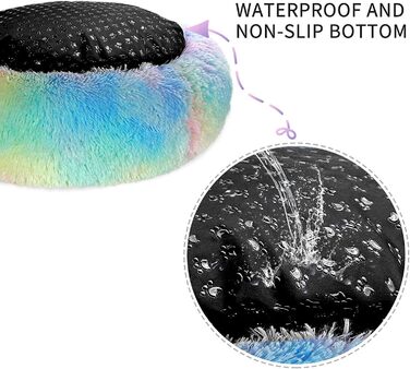 Крісло-лежанка для собак та кошенят, м'яке, пухнасте, Donut, L (Райдуга, 100 см)