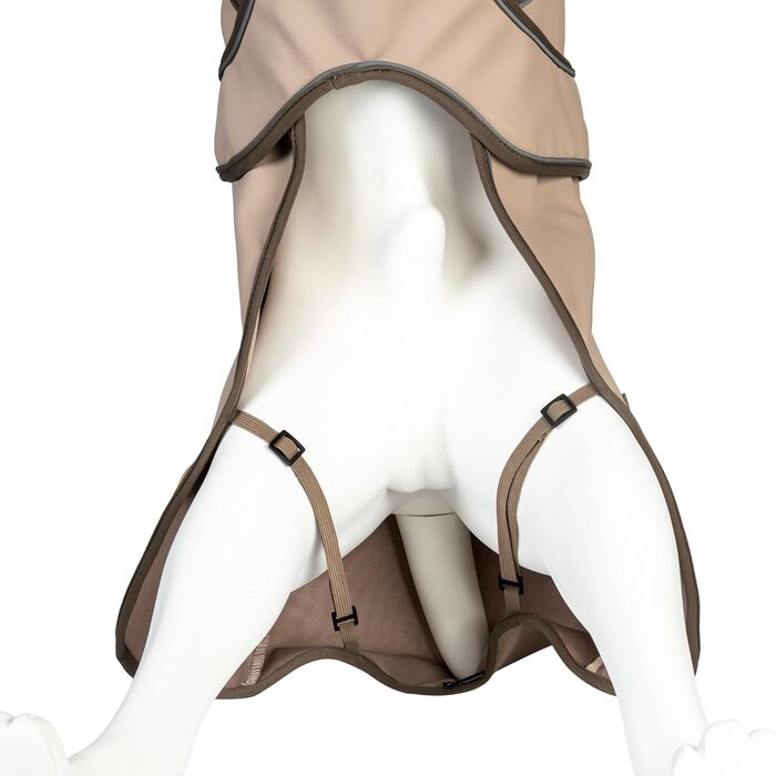 Водонепроникний дощовик для собак Max & Molly, M, пісочний колір. Спортивна куртка для собак з регульованим поясом, світловідбиваюча та безпечна. Дощовик для собак з отвором для шлейки, розмір M