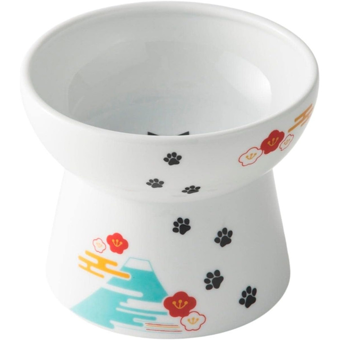 Піднята миска для котів Fuji Limited Edition, велика, захист від зворотного потоку, підходить для посудомийної машини та мікрохвильовки, №1 у Японії
