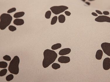 М'який лежак для собак, лежанка-софа для тварин, подушка для собак, корзина для собак, м'яке ліжко для собак, 90 x 60 см, бежевий, R1, з принтом лапок