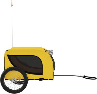 Причіп для велосипеда для собак, жовто-чорний, Oxford-Gewebe та залізо, LH80049