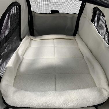 Складана переноска для собак та котів PJDDP, чорна. З плечовим ременем та м'якою підстилкою