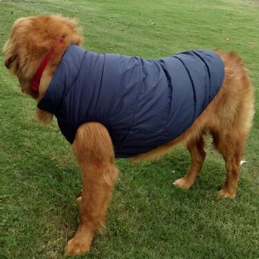 Теплий зимовий жилет для собак з флісовою підкладкою, кавового кольору, 3XL (90 см)