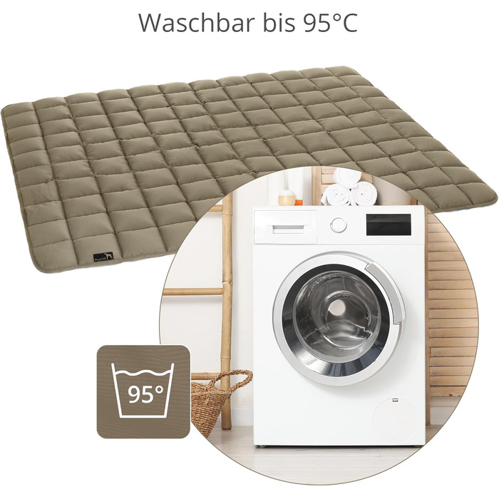 Килимок для собак Pointer 130x110 см, м'який та зносостійкий. Легко миється до 95°C. Захист для підлоги та дивану. Підходить для вулиці (XL, золотисто-коричневий)