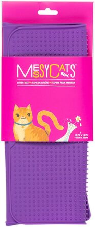 Килимок для котячого туалету Messy Cats, м'які шипи, 45,7x35,6 см, фіолетовий