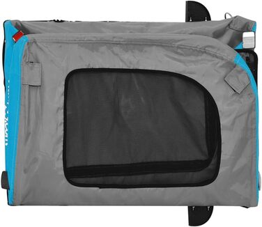 Фармінгери Gecheer для собак: чорний причіп з оксфордської тканини та металу. Вантажний причіп для велосипеда, транспортний причіп / 93859 (63 x 121 x 65 см, блакитний)