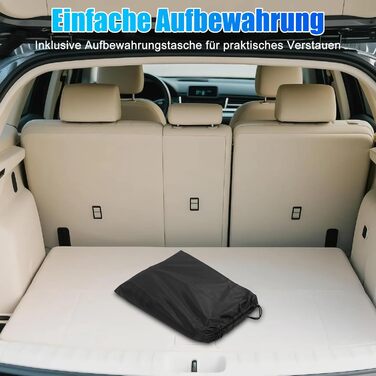 Підлокітник для заднього сидіння автомобіля, розширювач сидіння, флісова підстилка для кемпінгу та сну, універсальний для SUV, MPV та компактних авто (Чорний)