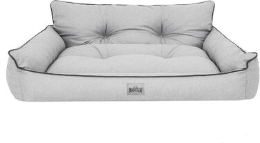 Лежанка для собак Joker Gesteppt: велика, середня, маленька - лежанка-кошик, лежанка-софа для собак різних розмірів. Розміри: L - 106 x 80 см, S - 64 x 49 см. Матеріал: штучна замша. Легко чиститься.