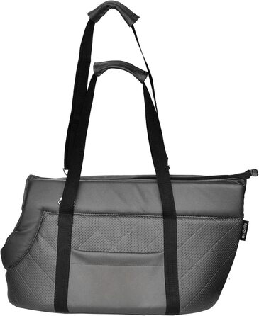 Сумка-переноска для собак та котів Boutique Zoo - сіра металік (штучна шкіра), до 5 кг