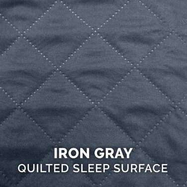 Гіркий собачий лежак Furhaven з охолоджуючим гелевим шаром, плюшевим покриттям та декором у стилі Південно-Західного Келіму, стиль дивану з знімним, пральним чохлом, фіолетово-сірий, розмір L. Охлаждаючий гель, ортопедичний пінополіуретан (91 x 69 x 17 см