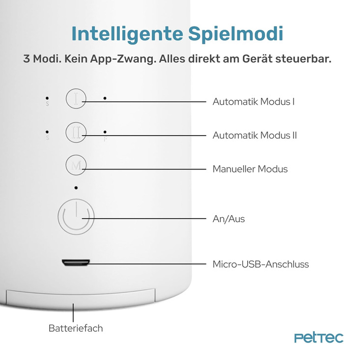 Автоматичний лазерний вказівник для котів PetTec® - інтерактивна іграшка для котів, 24/7 зайнятість