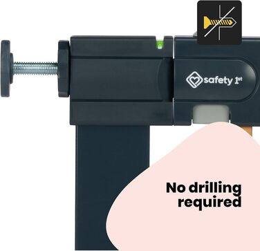 Захисні ворота для дітей Safety 1st Easy Close Wood, автоматичне закриття, без свердління, 73-80 см (розширюються до 136 см), білий