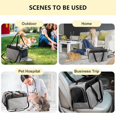 Сучасна переноска для собак та котів, водонепроникна, з регульованим ременем та безпечним кріпленням