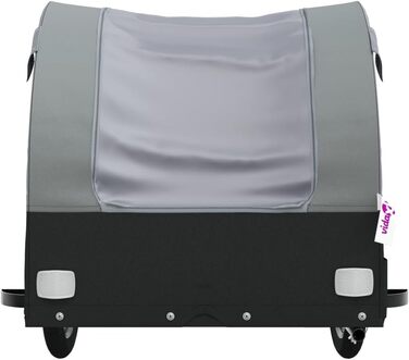 Дитячий причіп-транспортер для собак, чорно-сірий, 45 кг, сталь, легкий монтаж