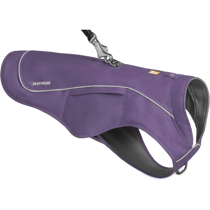 RUFFWEAR Overcoat Fuse: Куртка та шлейка для собак 2-в-1, з флісовою підкладкою, Salbei-Lila, XL