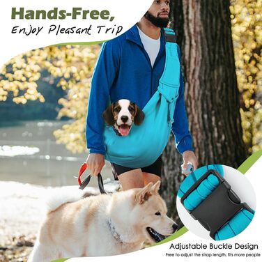 Pawaboo Сумка-переноска для собак та котів, блакитна, до 5.5 кг