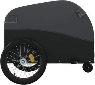 Причіп для велосипеда, причіп для собак, вантажний причіп, чорний, 30 кг, сталь, компактна упаковка, проста збірка