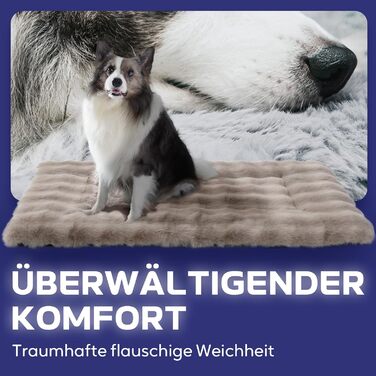 М'яке ліжко для собак Mora Pets: тепла, зручна, миюча, 91 x 60.5 см, коричневий колір