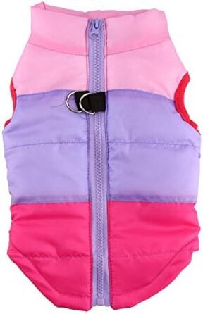 Зимовий теплий водонепроникний одяг для собак Idepet: куртка, пуловер, костюм для снігу. Розміри XS, S, M, L, M Rose