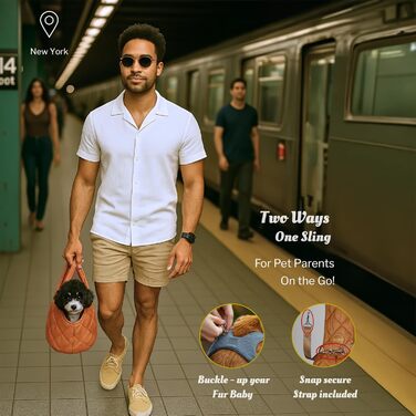 Сумка-кенгуру для собак та котів до 4,1 кг – зручна та безпечна переноска для вигулу та подорожей (Camel-Braun)