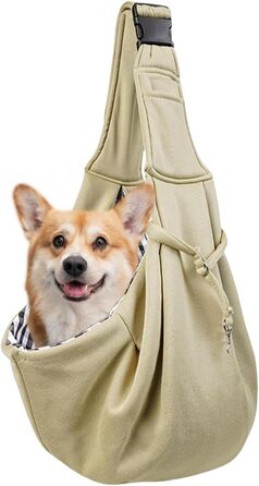 Сумка-переноска для собак та котів Dtaigou - дихаюча, для прогулянок та активного відпочинку, хакі