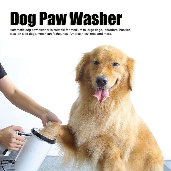 Автоматичний мийка лап для собак, портативне аксесуар для чищення, розділена, ручна, перезаряджувана, потужна мийка лап для собак середніх та великих порід