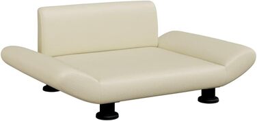 Крісло-ліжко для собак та котів, штучна шкіра, водовідштовхувальне, 70x45x28 см, кремове