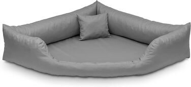 Ортопедичне собаче ліжко Juelle Dakota з ортопедичним матрацом, великі породи, знімний чохол, 120x90 см/100x100x22 см