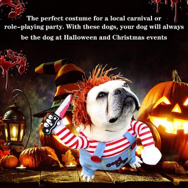 Костюм на Хелловін для собак, одяг для домашніх тварин, жахливий костюм для собак, вечірковий одяг для собак, для середніх та великих собак XL