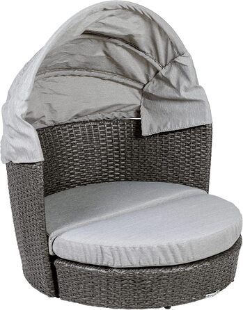 Greemotion лежанка для собак з дахом та подушкою, сірий колір, 79 x 83 x 56 см