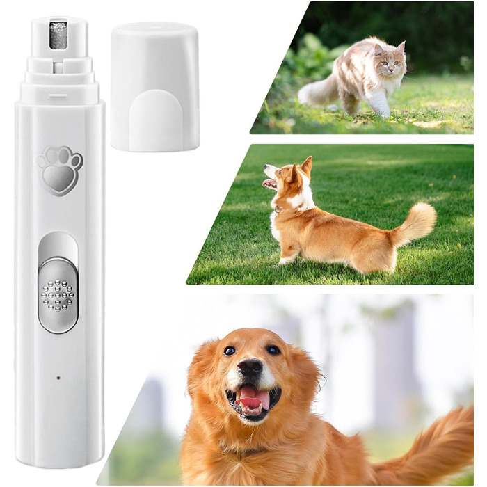 Електричний точило для собачих кігтів, тихий точило для цуценят, ергономічний інструмент для догляду за кігтями домашніх тварин, з 2 рівнями швидкості для великих, середніх та маленьких собак