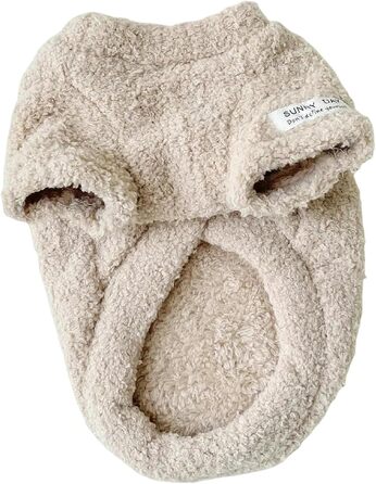 Пуловер для собак, теплий пуловер для маленьких собак, дрібних та середніх порід, для такс та цуценят, колір світло-коричневий, розмір XL