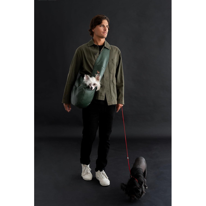 Сумочка для собак Noah & Paw до 10 кг, з регульованим ремінцем та м'яким хутром, 3 ступені безпеки, веганська шкіра