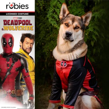 Костюм Deadpool Dogpool для собак Rubie's, розмір L, червоно-чорний