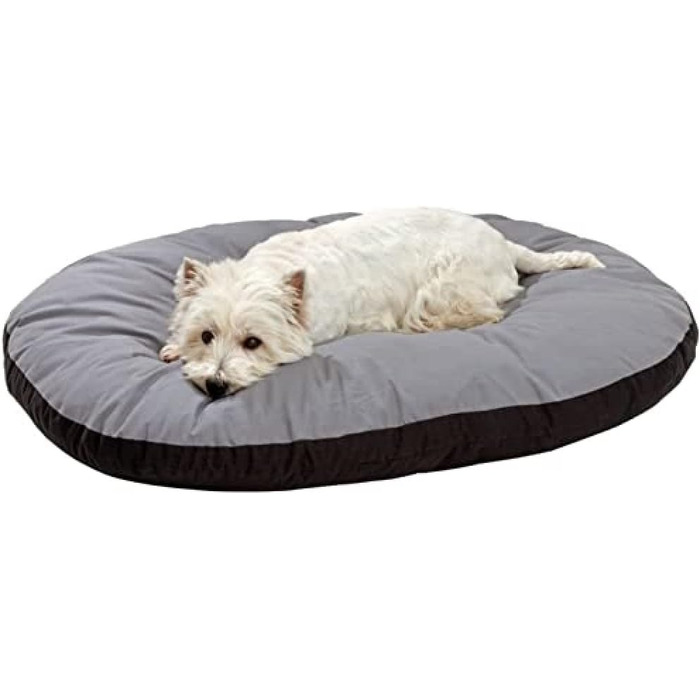 Подушка для собак Karlie Kissen Oval сіро-чорна, розмір L (110x80x12 см)
