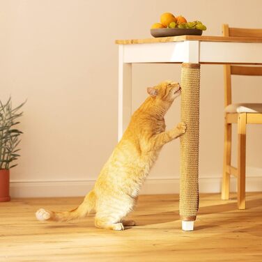 Натуральний килимок для дряпання котів Navaris з сизалю - захист столу від подряпин з липучкою - догляд за кігтями - захист меблів