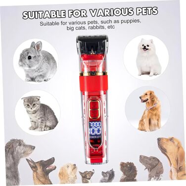 Набір для стрижки тварин Toyvian: бездротовий тример, тихий, миється, з акумулятором та індикатором заряду (для собак та котів)