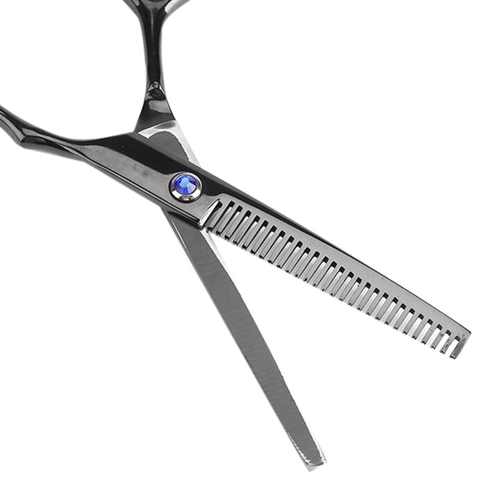 Набір професійних ножиць для грумінгу собак та котів (7 шт.), нержавіюча сталь, чорний