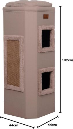 Когтеточка-бочка Petliving Theo 100 см, беж, ручна робота, еко, сертифікат OEKO-TEX