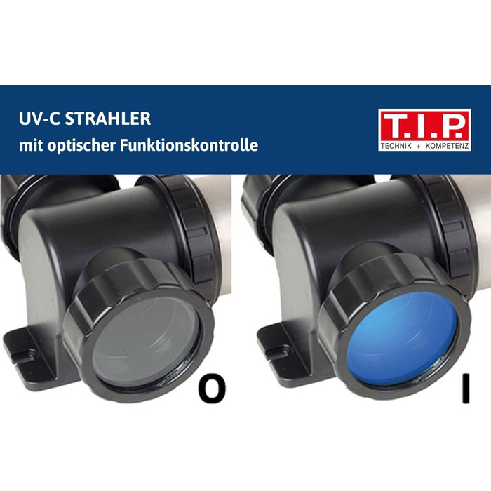 UV-C стерилізатор для басейнів і ставків T.I.P., нержавіюча сталь, 36 Вт, для води до 36 000 л, з LED-контролем, зниження бактерій та водоростей