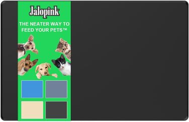 Килимок для годування собак та котів з силікону харчової якості, з високими бортиками, чорний (L)