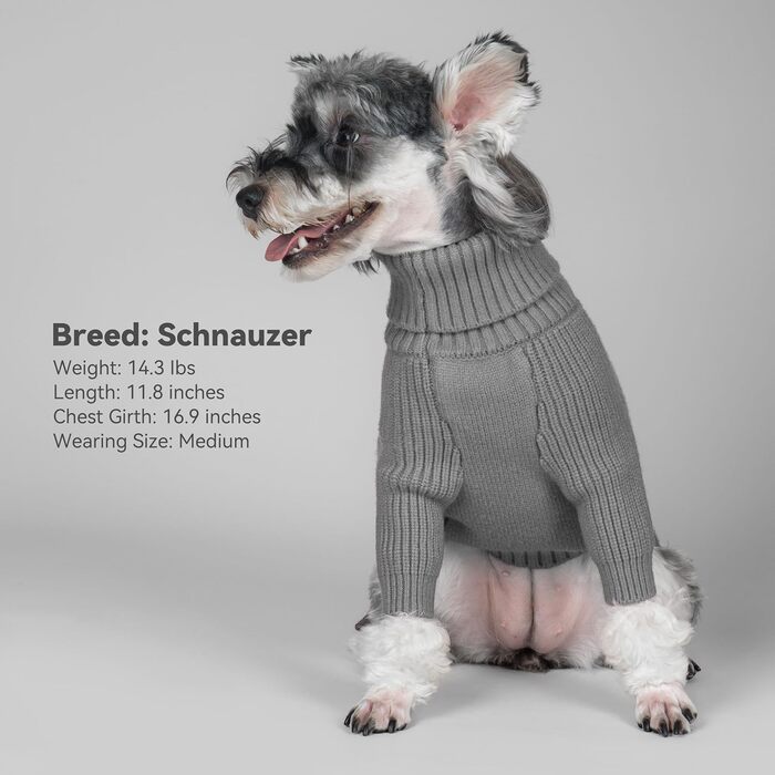 Пуловер з коміром-голкою для собак, в'язаний пуловер з повідком, отвором для повідка, одяг для собак у холодну погоду, пуловер для маленьких собак