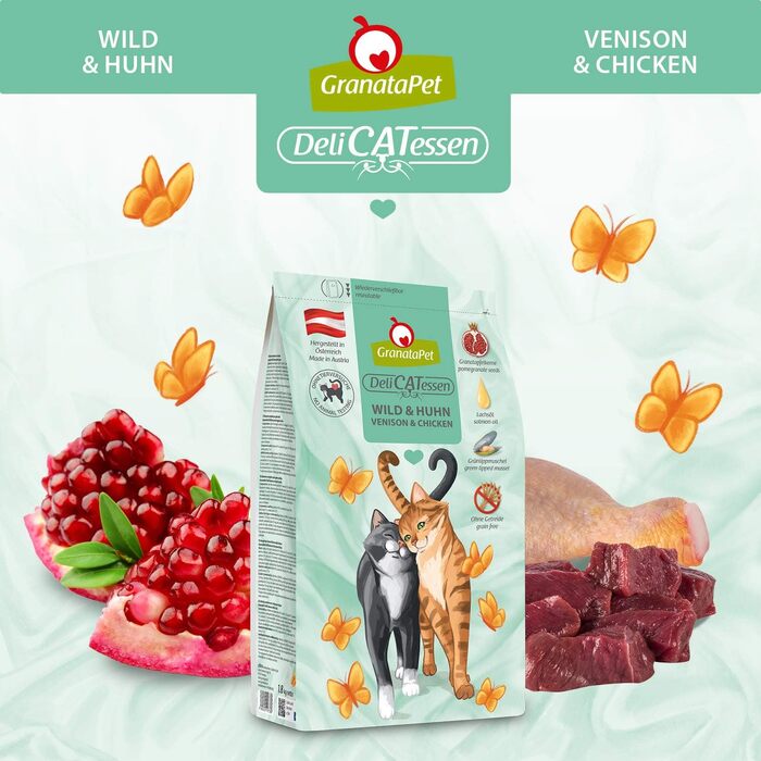 Беззерновий корм для дорослих котів GranataPet DeliCatessen Adult (Дичина та Курка), 1800 г (6 упаковок по 300 г)