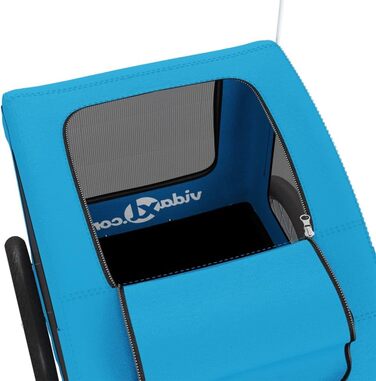 Фahrраd-причіп для собак блакитний Oxford-тканина та залізо 125x63x66 см. Причіп для тварин, велосипедний причіп для собак, для собак та інших тварин