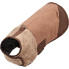 Зимова куртка для собак, тепла, придатна для прання в машині, вітронепроникна, для цуценят маленьких та середніх порід, для прогулянок та їзди (M)